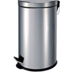 3-litre stainless steel pedal bin: image 1