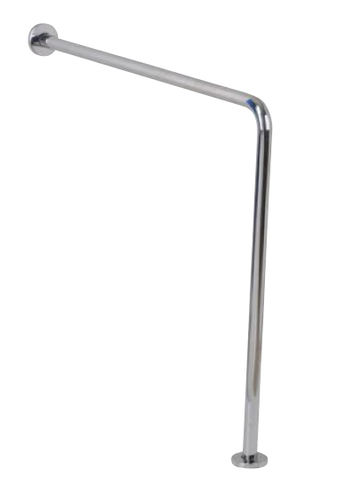 Barra de sujeción pared-suelo LOSDI MB-0400-S en acero inoxidable satinado